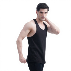 <b>Men's</b> <b>Black</b> Sleeveless O-Neck Tank Top Solid Knitted Casual <b>Vest</b> - Product Image 5