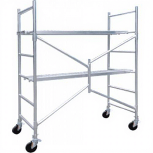 Mini échafaudage mobile pliable en acier, design industriel moderne, revêtement en poudre, utilisation en extérieur - Product Image 5