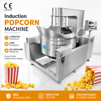 Commerciële olie popcornmachine gas 50 kg/uur ball butterfly popcornmaker karamel fruit zoute smaak voor snackfabriek