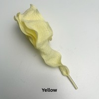 Ruban plissé en fil ondulé pour nœuds en dentelle de lin légèrement élastique de 2,5 cm, idéal pour l'emballage de baskets