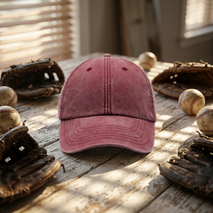 Gorra de béisbol OEM personalizada con logo, estilo vintage, lavada, tipo dad hat, de algodón. - Product Image 6