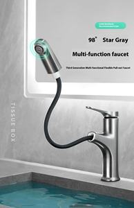 Nuevo diseño, baño moderno, <span class=keywords><strong>grifos</strong></span> <span class=keywords><strong>de</strong></span> agua extraíbles, rociador <span class=keywords><strong>de</strong></span> un solo orificio, grifo <span class=keywords><strong>de</strong></span> lavabo Flexible - Product Image 2
