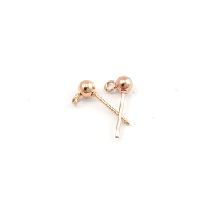 Boucles d'oreilles à billes en acier inoxydable, or rose, argent, or, perles rondes de 3 mm, pour la fabrication de bijoux DIY, usage quotidien, unisexe - Product Image 4