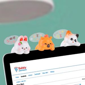 Animal Resin Figurines With Cards <b>Mini</b> Decor For Monitor <b>Desk</b> Gift - Product Image 3
