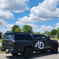 Capot rigide étanche pour pick-up en alliage d'aluminium et acier au manganèse, à charnières et verrouillable, sans perçage