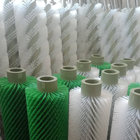 Brosse à rouleaux de qualité industrielle OEM avec poils en nylon, diamètre et longueur personnalisables, brosse métallique à tige en acier pour le nettoyage