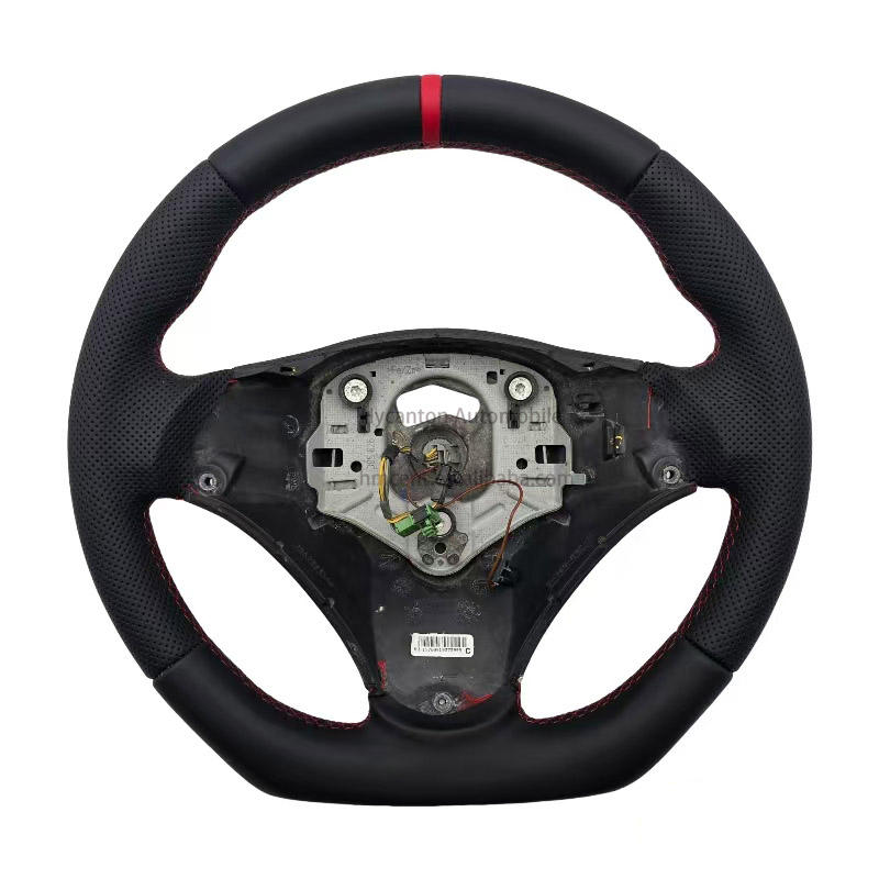 without hole+Perforated Smooth leather+red stitching red stripe