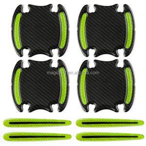 Accesorios para exteriores de coche 3D 5D fibra de carbono manija de puerta de coche pegatina protectora - Product Image 4