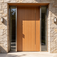 Porte en bois minimaliste, porte-fenêtre silencieuse, porte en bois massif, isolation phonique, porte extérieure commerciale, porte battante dédiée
