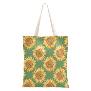 Wholesale Custom Sunflower Eco Friendly Large Capacity Reusable Shoulder Bag Grocery Tote Carry-on <b>Handbag</b> - Product Image 1