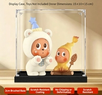 Kotak Display Akrilik Gaya Kartun Lucu Ketebalan Panel 2mm/3mm Anti Debu Ringan 3kg Penyimpanan Figurine MART Starry