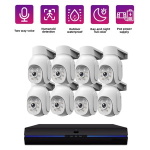 Sıcak satış 5.0 milyon piksel kablolu POE HD ağ monitör 8CH açık 8CH kapalı XMeye gözetim kamera seti bulut sınır ötesi - Product Image 2