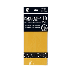 Erpsl <b>Tissue</b> <b>Paper</b> 50x66Cm Golden <b>Yellow</b> 10Pcs For Crafting And Gift Wrapping - Product Image 2