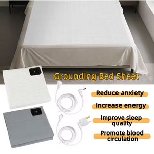 Ensemble de draps <span class=keywords><strong>housse</strong></span> de bien-être en coton biologique et fibre d'argent King Size à utiliser à l'hôtel avec draps plats - Product Image 2