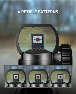 Mira de Punto Rojo de Alta Reflexión de Aluminio de 20 mm con 4 Retículas, Resistente al Agua, Óptica Holográfica, Mira Láser Absoluta Co-Witness - Product Image 3