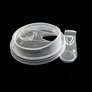 Couvercle jetable 80 mm pour gobelet à café à emporter, compatible boissons chaudes/froides, en plastique PP, avec couvercle à clapet pour gobelets en papier ou en plastique - Product Image 3