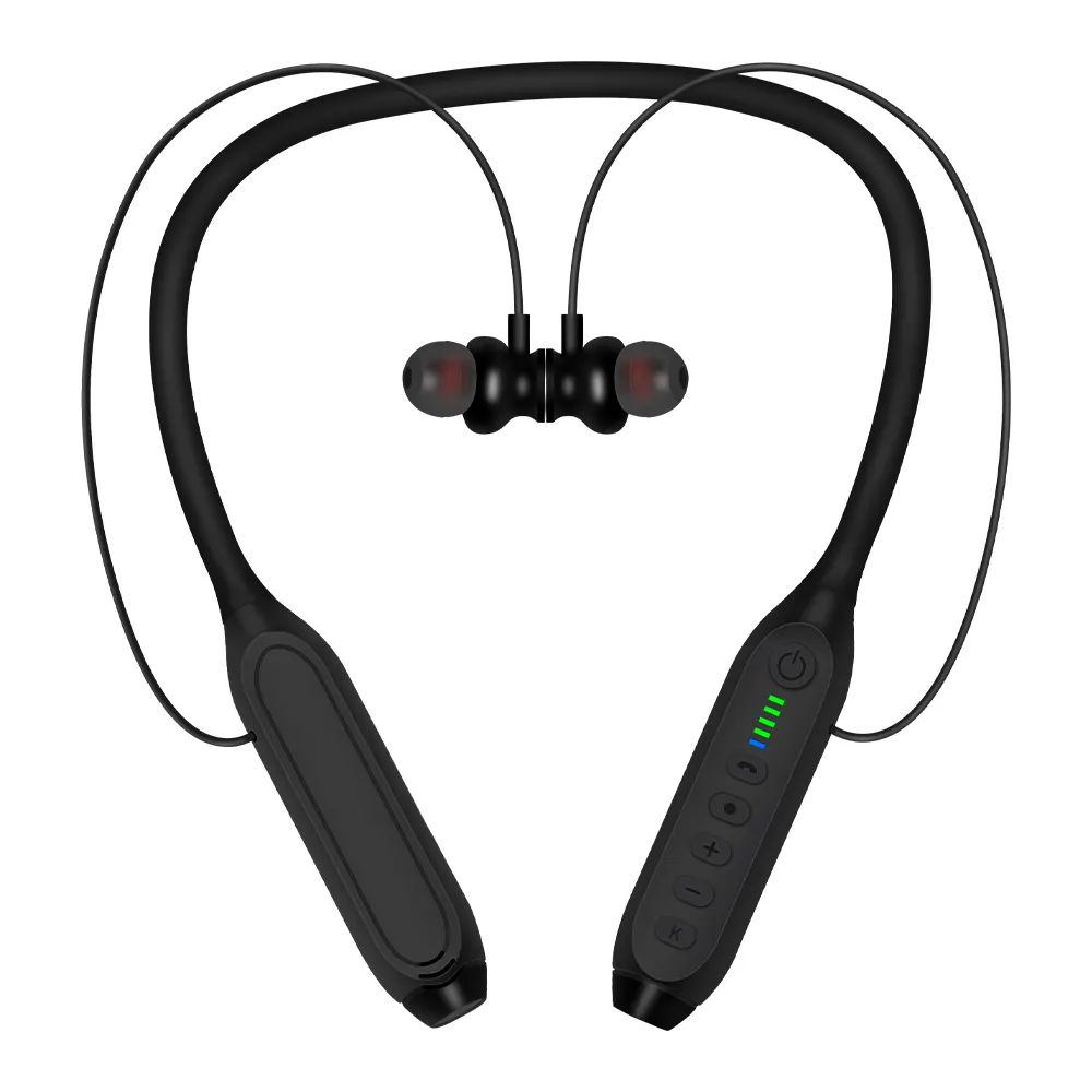 100 Hours Playing Time Neckband Earphone with LED Display Wireless Headphone bluetoothes 5.3