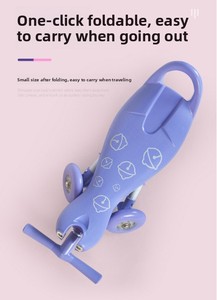 Triciclo Plegable Oulaio de Plástico con Tres Ruedas, Bicicleta de Equilibrio para Niños, Scooter para Bebés - Product Image 2