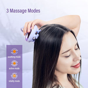 Dispositivo masajeador del cuero cabelludo para el cabello con cabeza vibratoria para amasar luz roja giratoria portátil eléctrico automático a prueba de agua al por mayor - Product Image 4