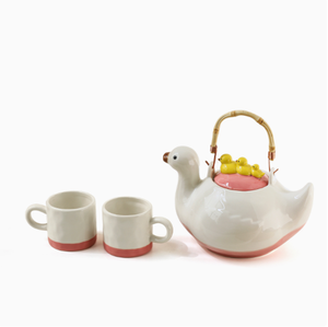 Conjunto de Garrafa de Água de Cerâmica Criativa com Design de Pato Fofo, Nível de Aparência Elevado, Chaleira Tridimensional - Product Image 3