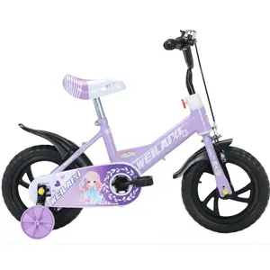 2024 In Stock di bicicletta per bambini da 12 pollici rosa per bambini e bambini di 5 anni ciclo di plastica a buon mercato