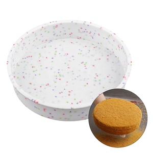 Moule à gâteau antiadhésif en silicone de 5.9 pouces, forme ronde, avec particules de couleur, ustensiles de cuisson, nouveauté - Product Image 1