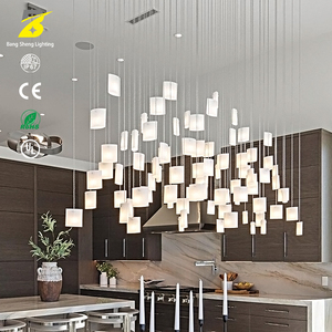 Plafonnier LED <span class=keywords><strong>carré</strong></span> givré Bang Sheng Lighting - Décoration minimaliste pour loft et résidence à plan ouvert - Product Image 1