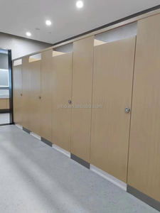 Panneau de cloison WC HPL 12 mm de haute qualité pour salle de bain, séparateur de toilettes pour immeuble de bureaux, fabricant Amber, design moderne - Product Image 2