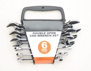 Outils à main multifonctionnels 6PCS 6-17mm Universal Carbon Steel Double Open End Wrench Set Spanner Set