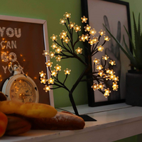 Dekorative Farb tabelle Batterie solar betriebene Tabelle Weihnachten führte Kirschblüten baum Licht