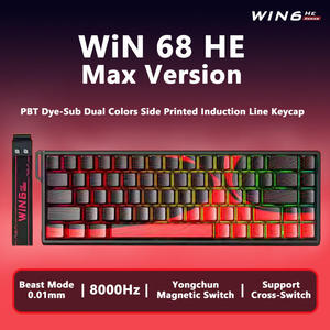 Clavier Aula WIN68 HE PRO 8K Series avec touches RGB filaires, interrupteurs magnétiques à montage à chaud - Product Image 6