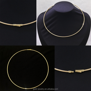 Collar de oro amarillo de 18 quilates, joyería de oro AU750, puede agregar un colgante, diseño simple - Product Image 2