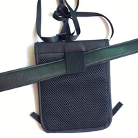 Dompet Leher Penyimpanan Paspor, Dompet Leher Perjalanan Anti-RFID dengan Tali Leher yang Dapat Disesuaikan untuk Menyimpan Dokumen Paspor Anda