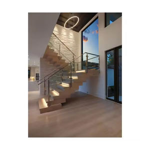 Caldo popolare in legno pieghevole scala in acciaio struttura accatastamento scale Stringer nascosto scala interna - Product Image 6