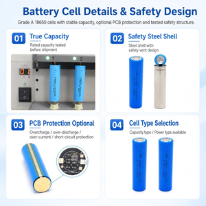 Paket Baterai Lithium Ion 18650 Daya Tinggi untuk Peralatan Listrik, Alat Pijat, Perangkat POS, Daya Tahan Lama, OEM ODM, Harga Terjangkau - Product Image 3