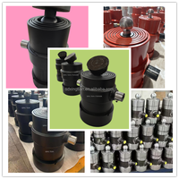 Mini vérin hydraulique télescopique multi-étages avec construction en acier et roulement pour remorque benne basculante, pression 250 bars