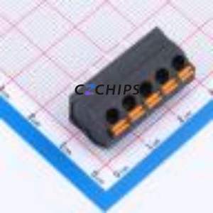 DB252-5.0-5P-BK Spring Terminal Block P=5.0mm Connector ( Construction: 1x5P )( Pitch: 5mm )( Color: Black ) - Product Image 1