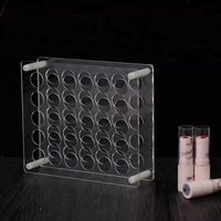 Présentoir de table en acrylique mat brillant à lèvres étagère de marchandises de maquillage de magasin station de présentation cosmétique en lucite avec vis
