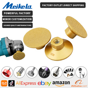 Meule diamantée pour granit, marbre, brasage sous vide polyvalent, outils abrasifs à bord de tête semi-circulaire - Product Image 1