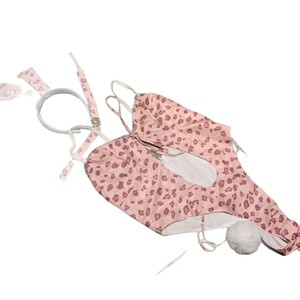 Lencería de conejita con estampado de leopardo para tallas grandes, body sexy con entrepierna abierta, chica apasionada y sensual, tentación de medianoche. - Product Image 5