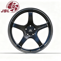 Jantes monobloc forgées 16-24 pouces, couleur bronze, 5 branches, lèvre polie, concave profond, jante en alliage 5x112 5x114.3 pour voiture de performance JDM