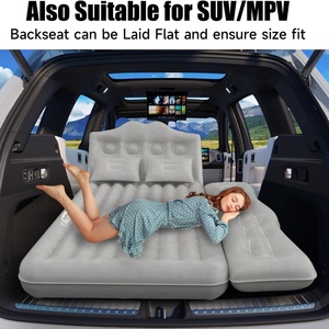 Matelas pneumatique moderne pour voiture avec pompe à air intégrée, pour SUV et camion, idéal pour le camping, coussin de couchage de voyage épaissi pour siège arrière extérieur - Product Image 3