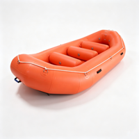 Bateau de rafting gonflable de haute qualité 395 cm (13 pieds) pour la navigation en eaux vives, certifié CE, 6-8 personnes, auto-vidangeant, plancher en PVC 1,8 mm
