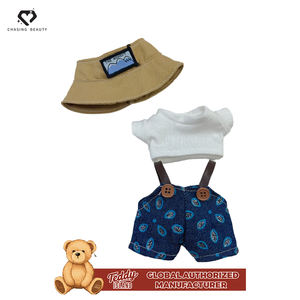 Teddy ISLAND Autorización Global Ropa para Muñeco <span class=keywords><strong>Caballero</strong></span> Adorable de 14-17 cm, Muñeco Esponjoso Encantador y Suave a la Moda con Camiseta y Sombrero - Product Image 5