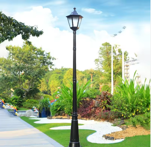 Fabrieksgemaakte moderne aluminium lampen, lantaarns, IP65 waterdicht, met afstandsbediening, op netspanning werkend, tuin- en terraszuilverlichting, LED - Product Image 5