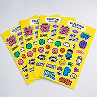 Fabricant de papier vinyle auto-adhésif imperméable imprimé Kawaii Cartoon Custom Kiss Cut Sticker Sheets
