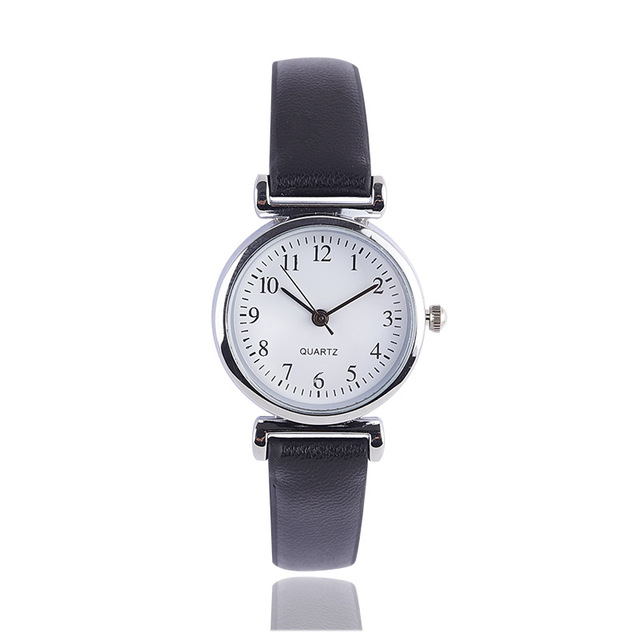 Woman Small Watch Dial Simple Style Fashion Quartz Watch With Leather Belt As a Decoration