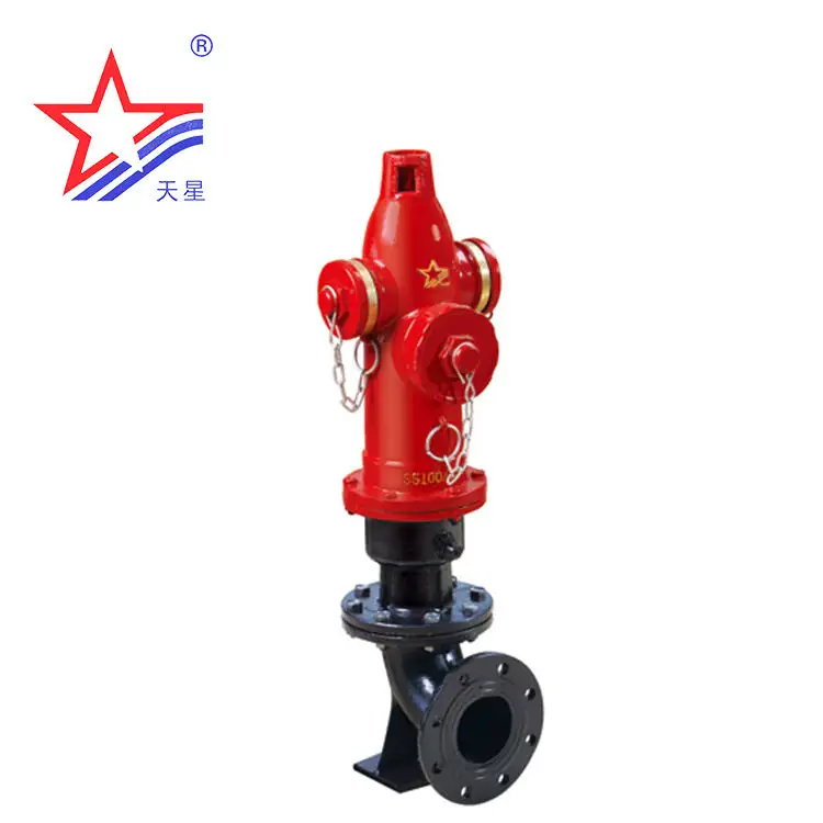 Peralatan pemadam kebakaran 2.5 pilar Fire Hydrant ,SN65 double outlet Harga katup pendaratan