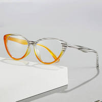 Lunettes à lentille claire Anti-rayon bleu pour femme, lunettes d'ordinateur pour dames, monture optique, printemps