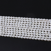 Perles de culture d'eau douce en vrac de 4-4,5 mm, perles de riz pour la fabrication de bijoux